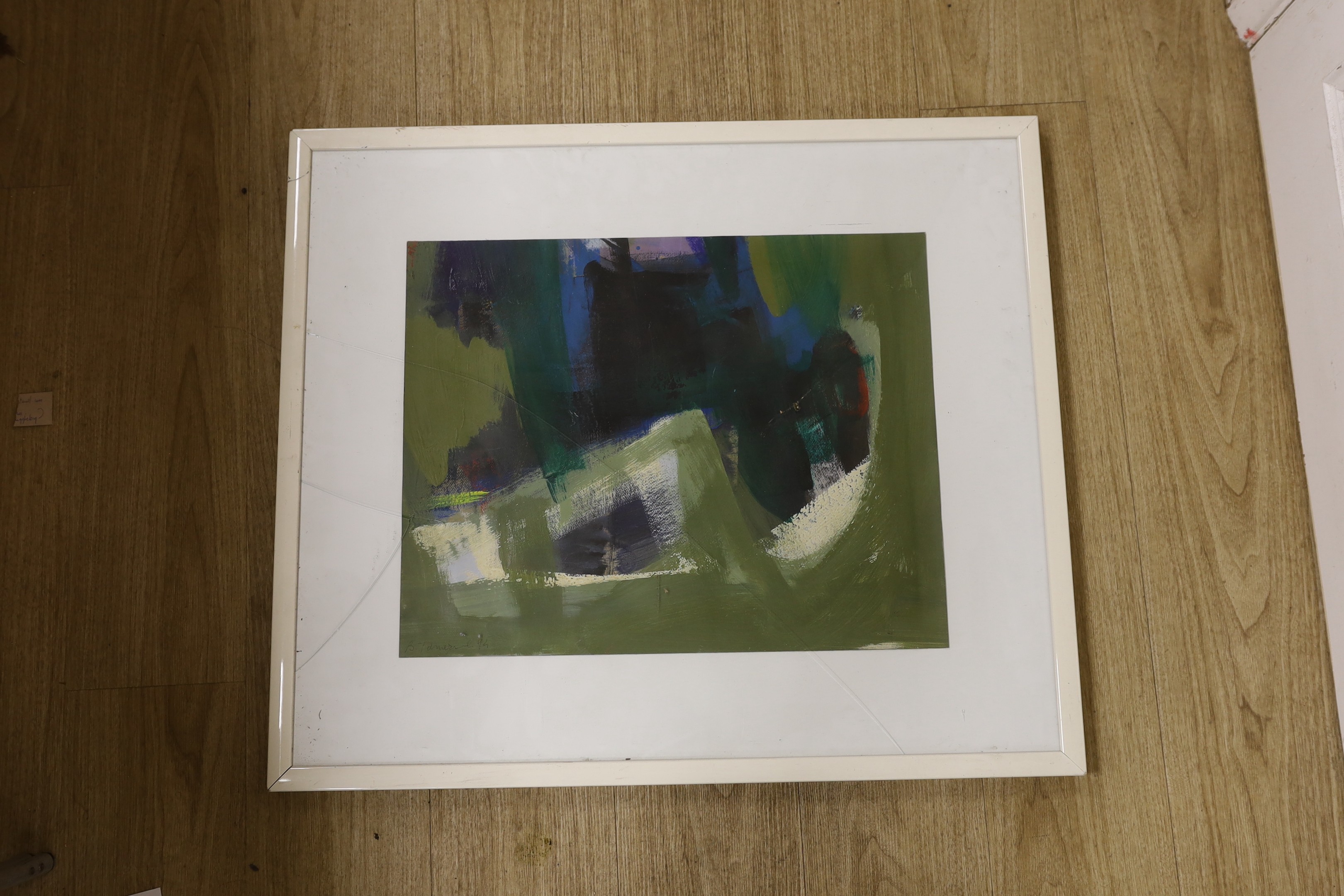 Benito Tomezzoli (1923-2003), oil on paper, Untitled, signed and dated '94, 43 x 54cm